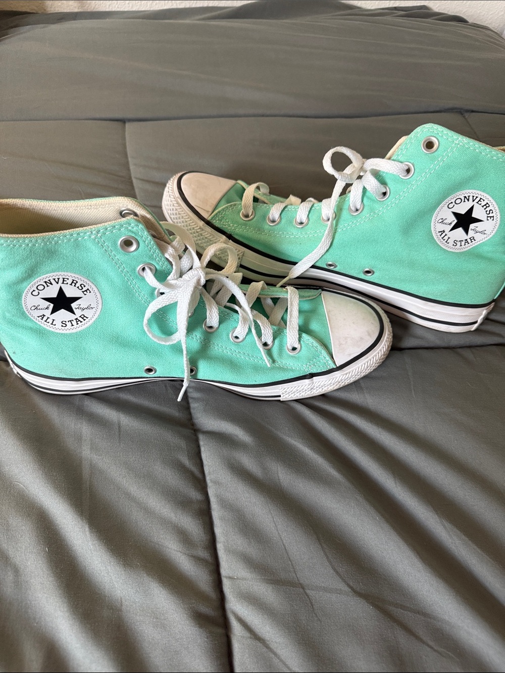 Converse Women’s High Top Sneakers in Mint Teal